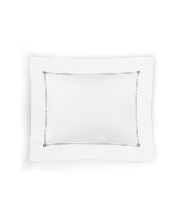Rebecca Udall Georgiana Ladderstitch Boudoir Pillowcase, Sage, Cut Out