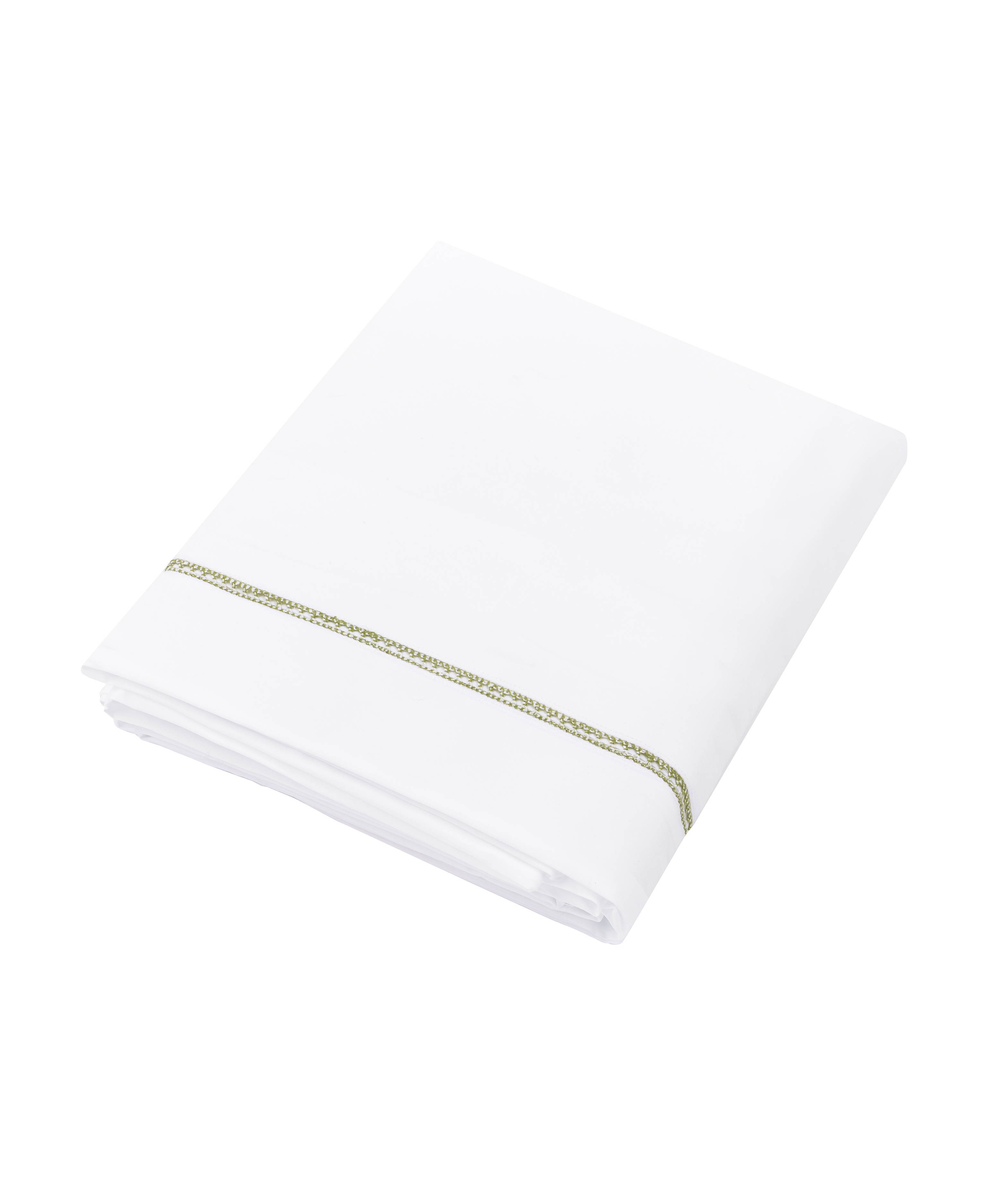 Georgiana Ladderstitch Duvet Cover, Sage, Cut Out