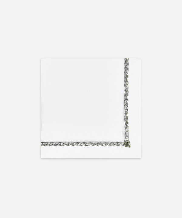 Georgiana Laddersttitch Linen Napkin, Fern