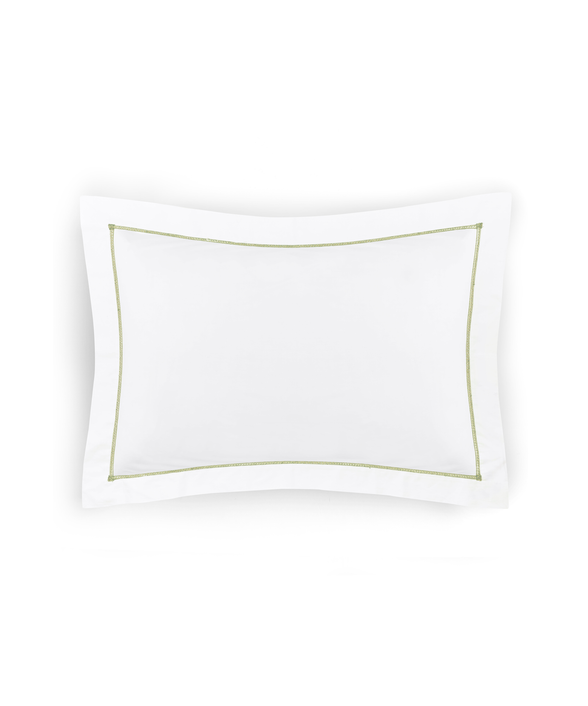 Georgiana Ladderstitch Pillowcase, Sage, Cut Out