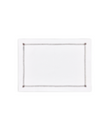 Rebecca Udall Georgiana Ladderstitch Linen Placemat, Burgundy, Cut Out