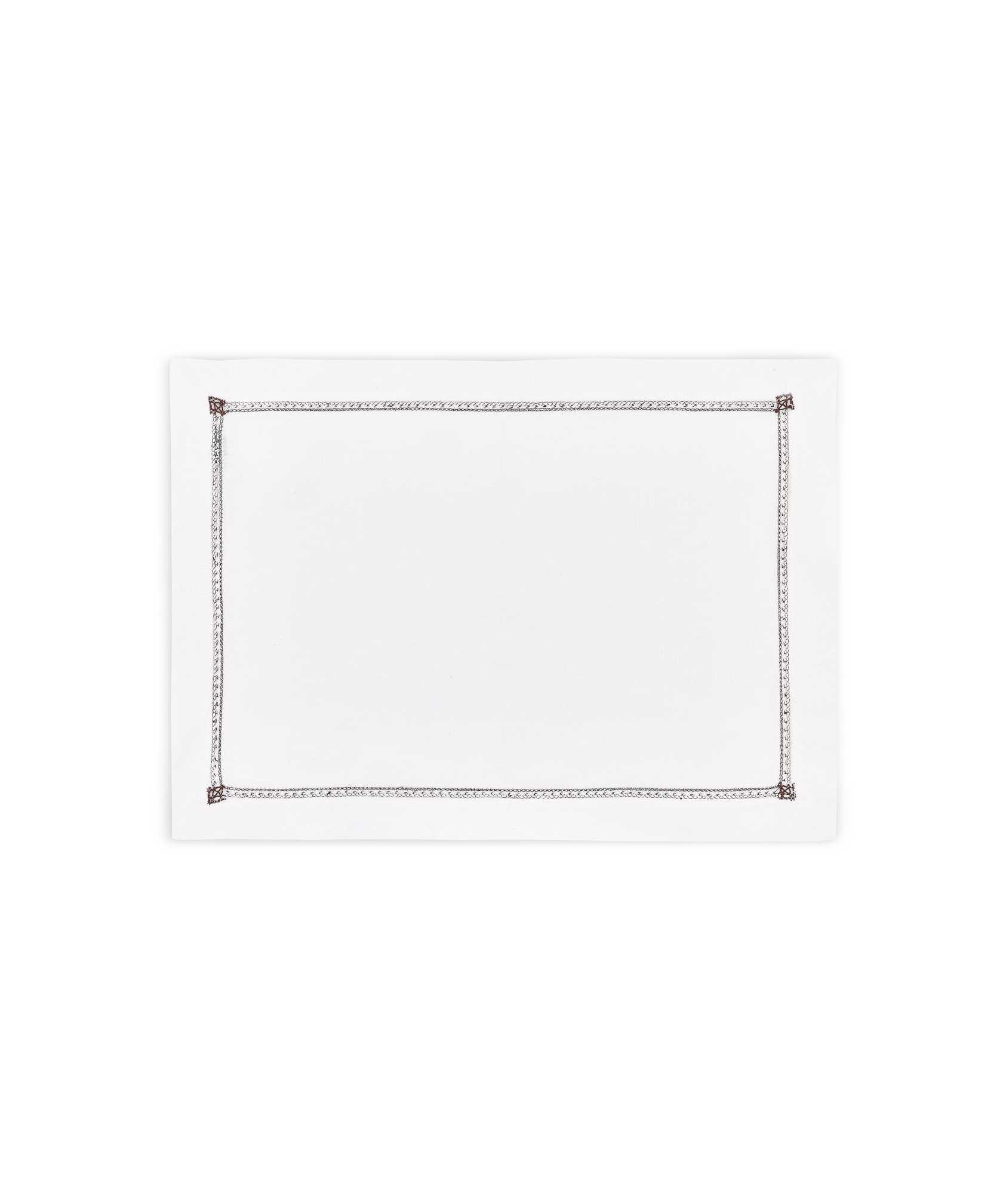 Rebecca Udall Georgiana Ladderstitch Linen Placemat, Burgundy, Cut Out