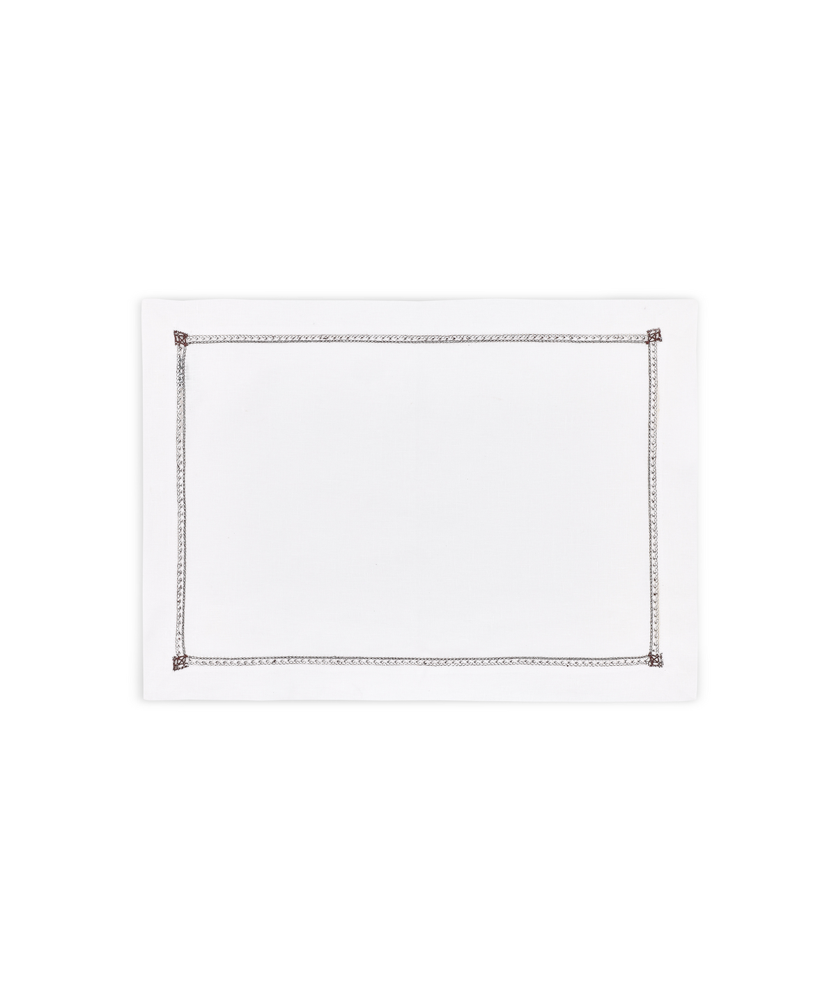 Georgiana Ladderstitch Linen Placemat Chocolate