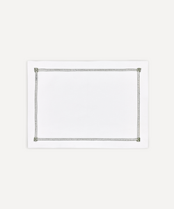 Georgiana Ladderstitch Linen Placemat, Fern