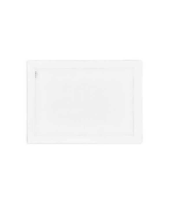 Rebecca Udall Georgiana Ladderstitch Linen Placemat, White, Cut Out