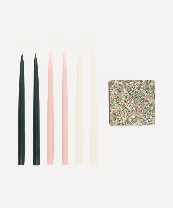 Danish Taper Candles & Matches Gift Set, Marble