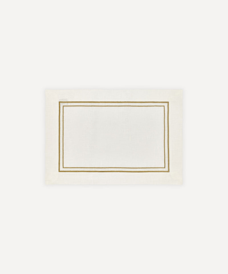 Sophie Classic Two Cord Placemat, Antique Gold