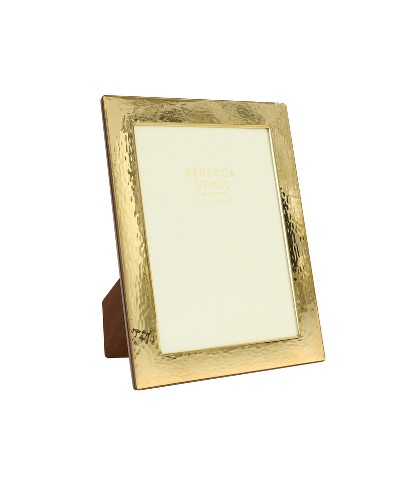 Gold Plated Hammered Photo Frame