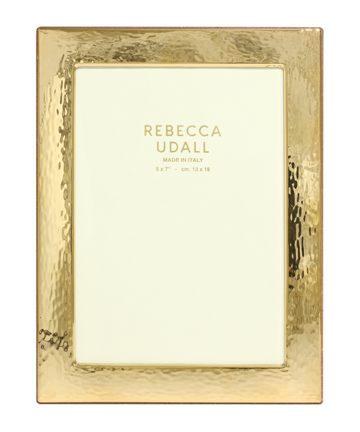 Gold Plated Hammered Photo Frame, Cut Out, Detail