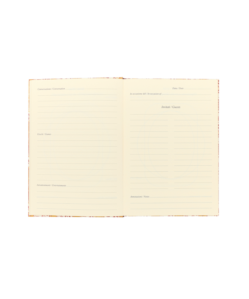 Rebecca Udall, Hostess Book Garland Red and Yellow Design Inner Page Design