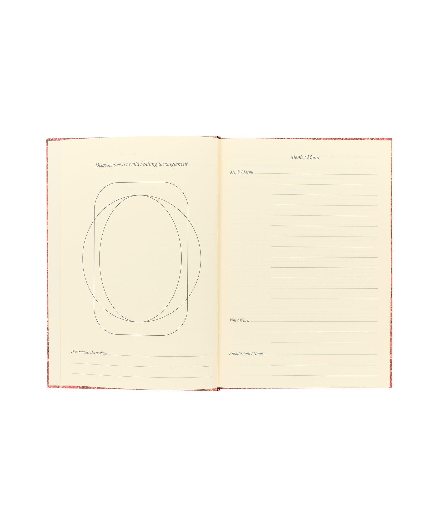 Rebecca Udall, Hostess Book, Marble Red/Pink Page Plan