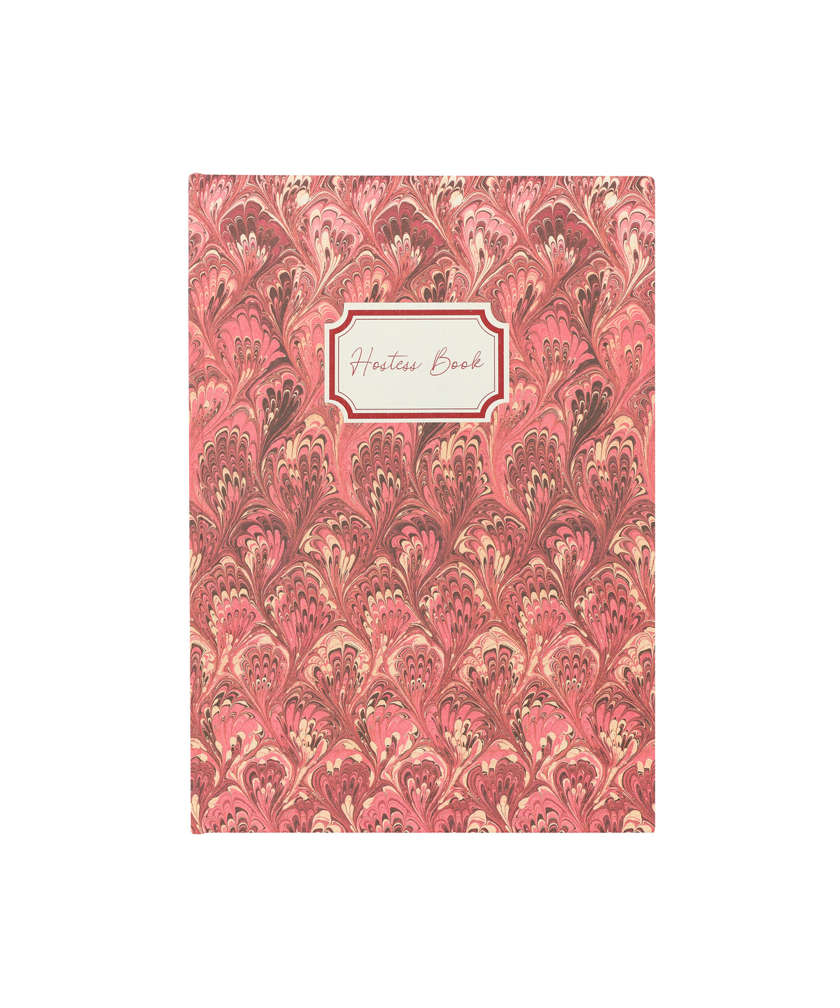 Hostess Book Marble Red Pink
