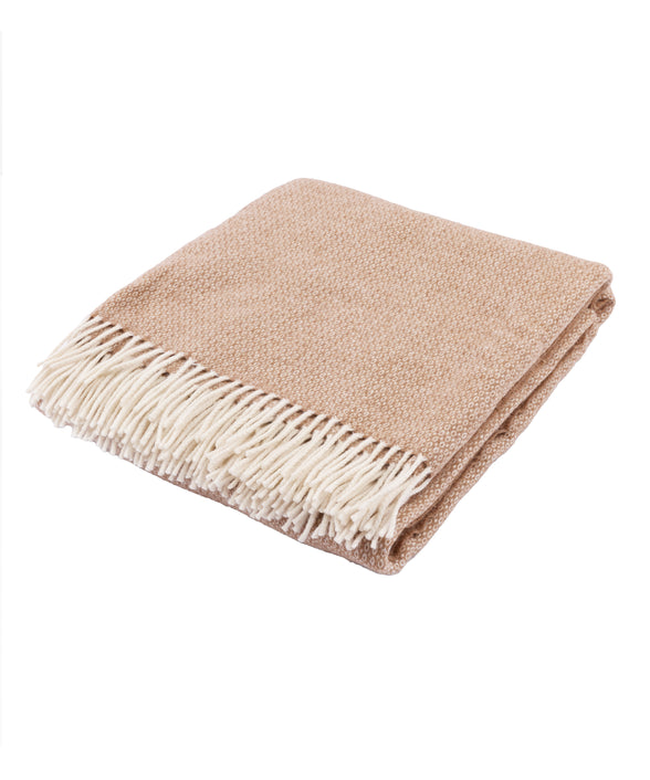 Ida Lambswool Blanket, Nougat, Cut Out