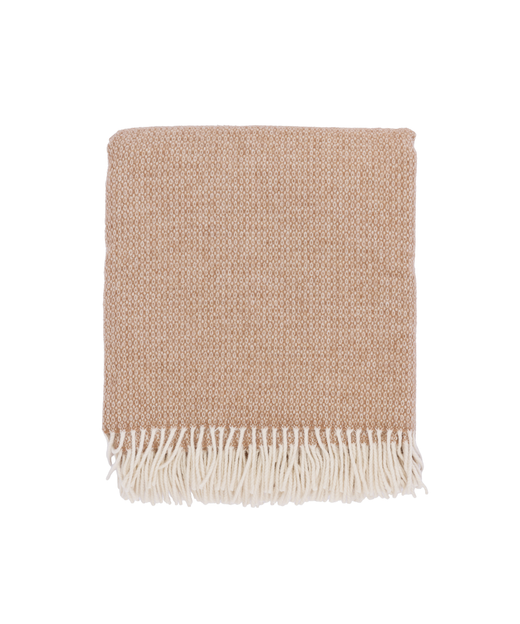 Ida Lambswool Blanket, Nougat