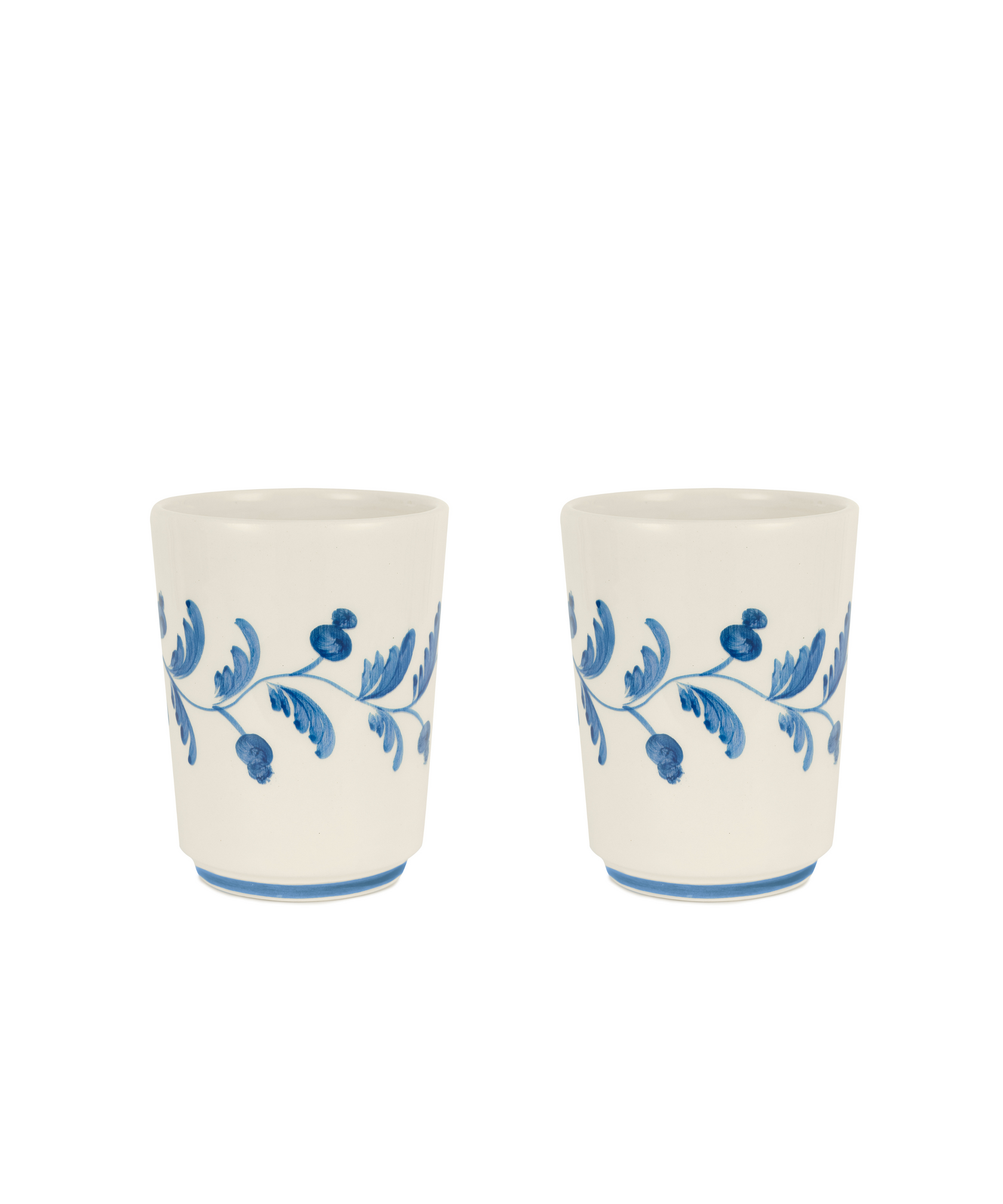 Rebecca Udall Iris Ceramic Pair of Tumblers, Denim, Cut Out