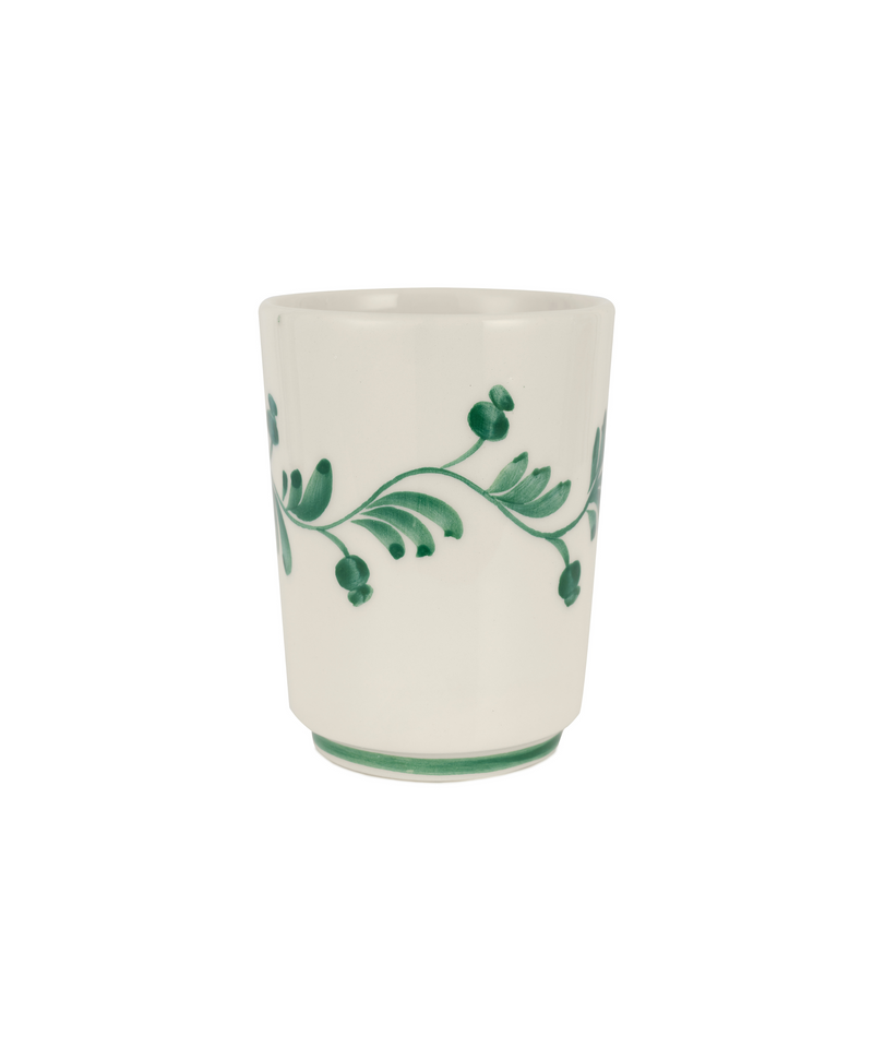 Rebecca Udall Iris Ceramic Cup, Dark Green, Cut Out, White Background