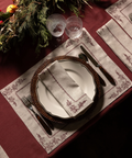 Pair of Ivy Linen Napkins, Burgundy