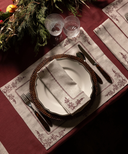 Pair of Ivy Linen Napkins, Burgundy