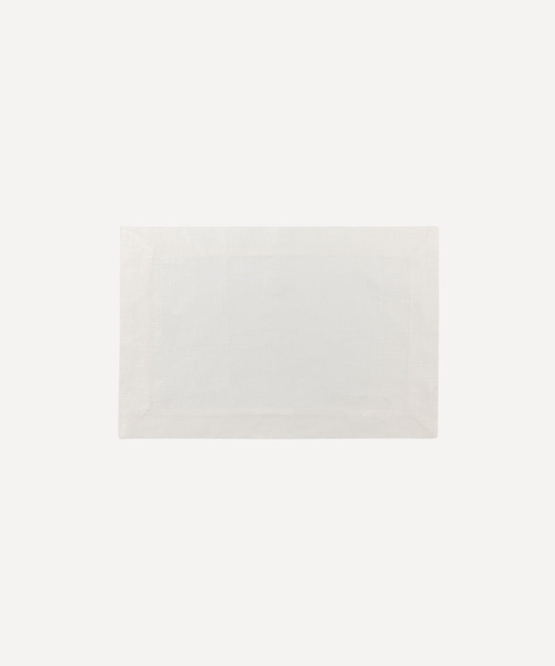 Jacquard Linen Placemat, White