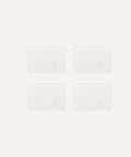 Rebecca Udall  Set of 4 Jacquard Linen Cocktail Napkins, White