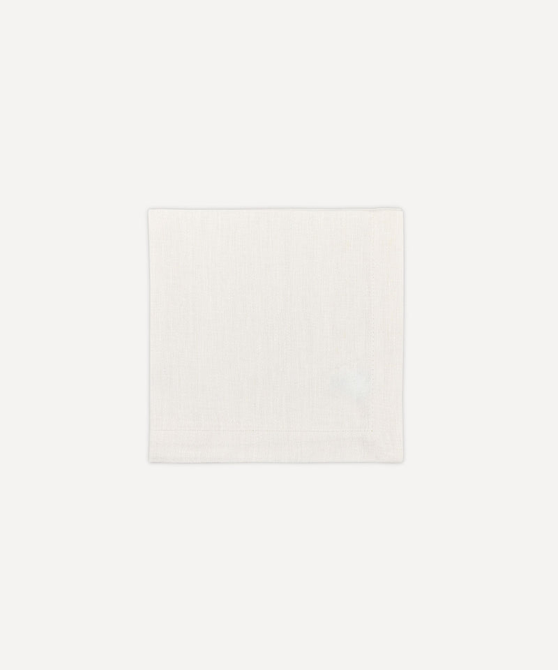 Jacquard Linen Napkin, White  