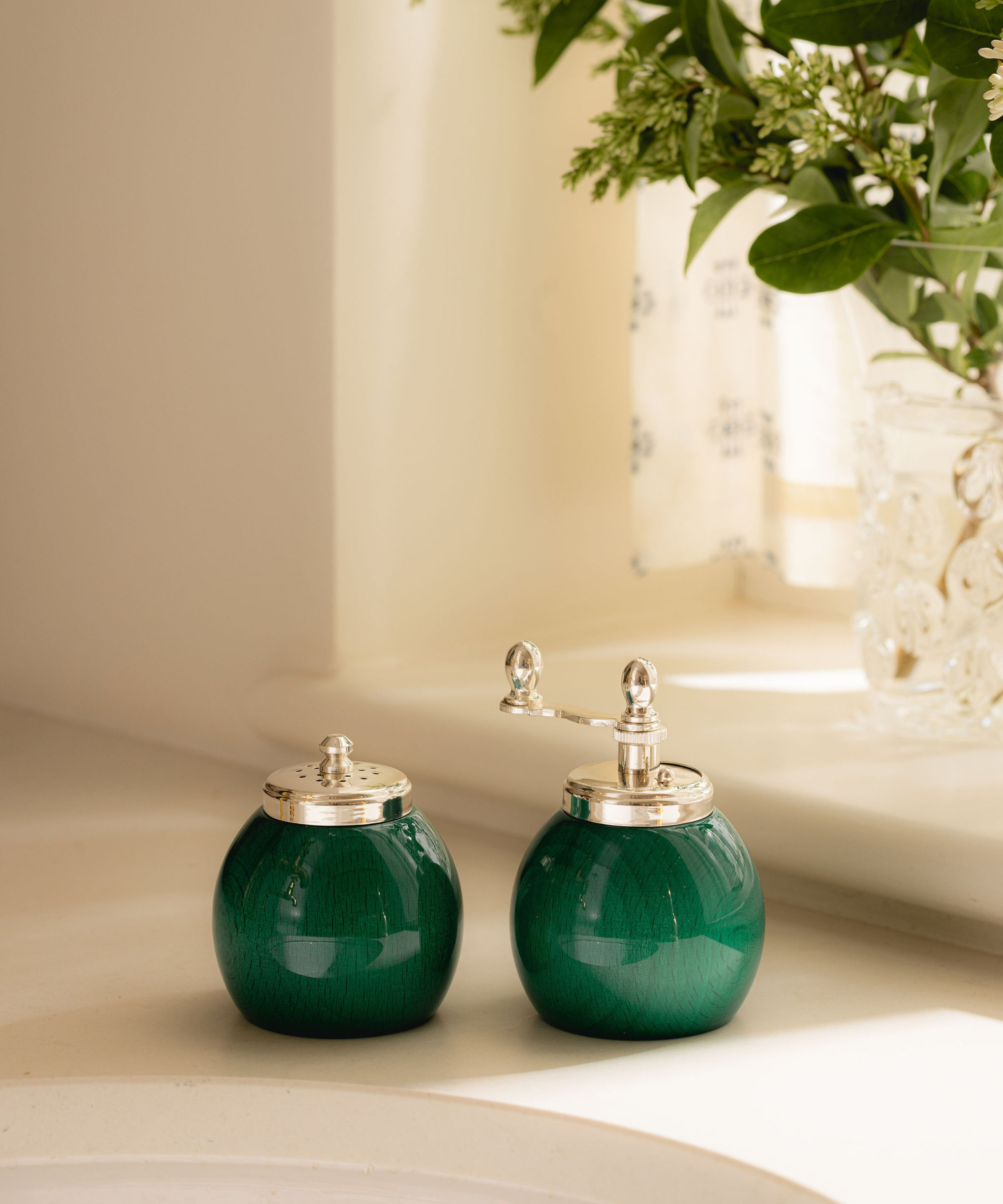 Lucia Salt & Pepper Mill Set, Green