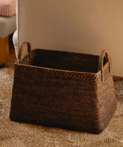 Inaya Rattan Storage Basket, Medium