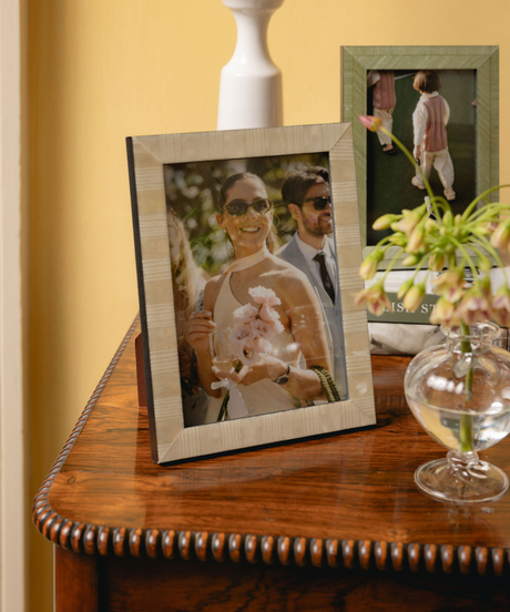 Delilah Striped Photo Frame, Buttermilk