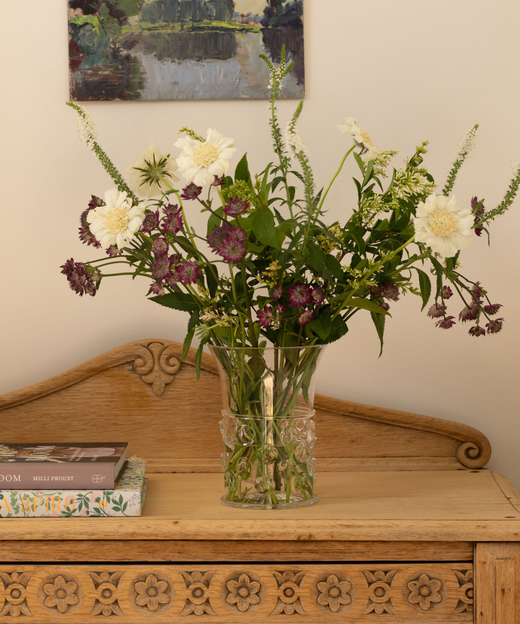 Phoebe Handblown Vase, Clear