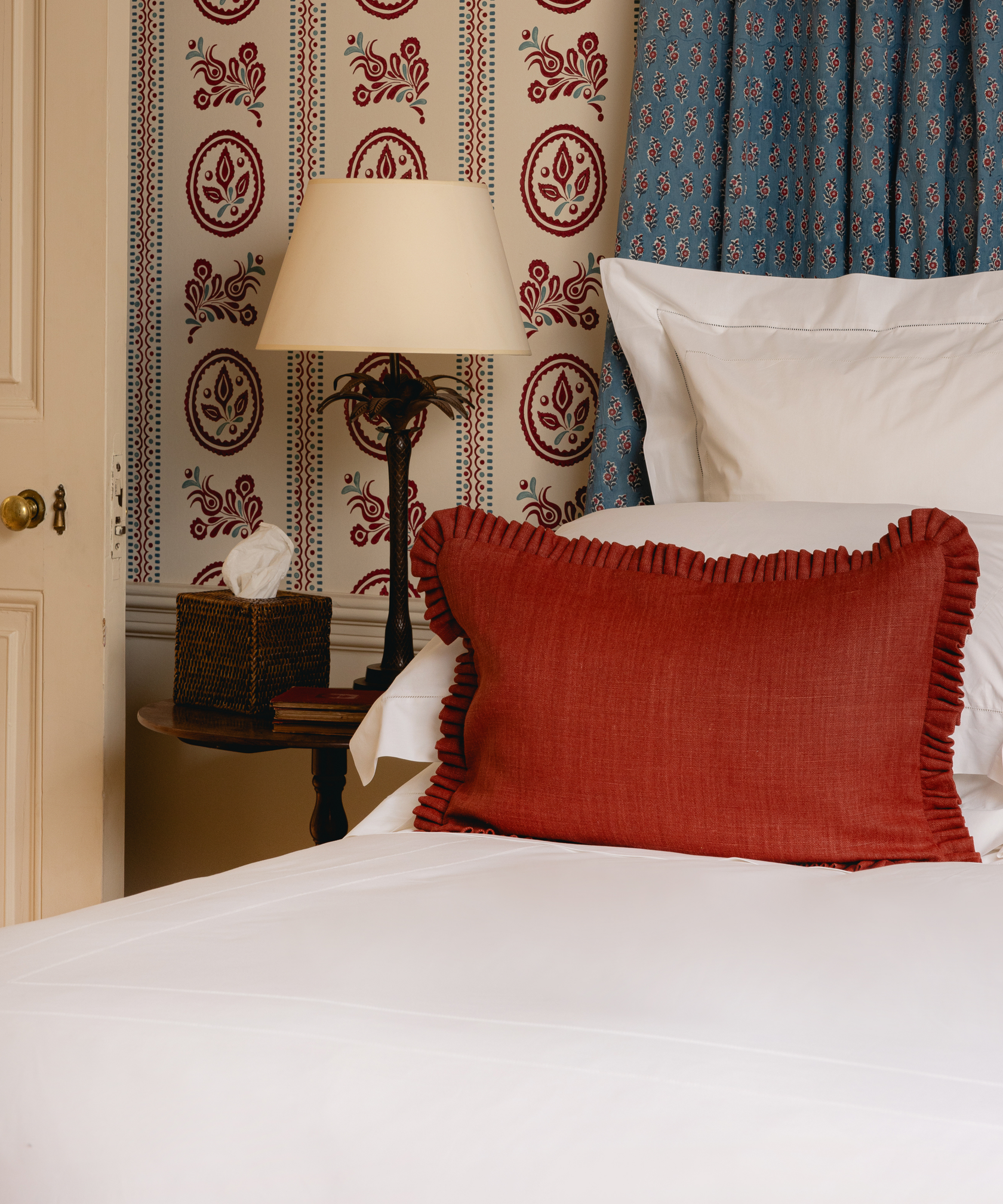 Estelle Pleated Linen Cushion, Saffron
