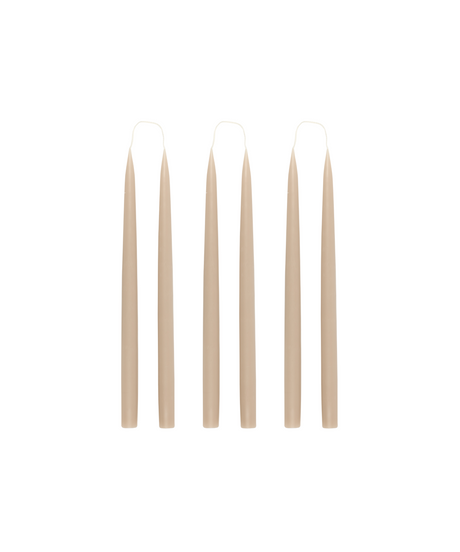 Rebecca Udall Set of 6 Danish Taper Candles, Linen Beige