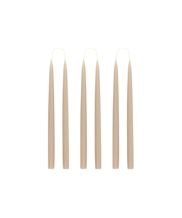 Rebecca Udall Set of 6 Danish Taper Candles, Linen Beige