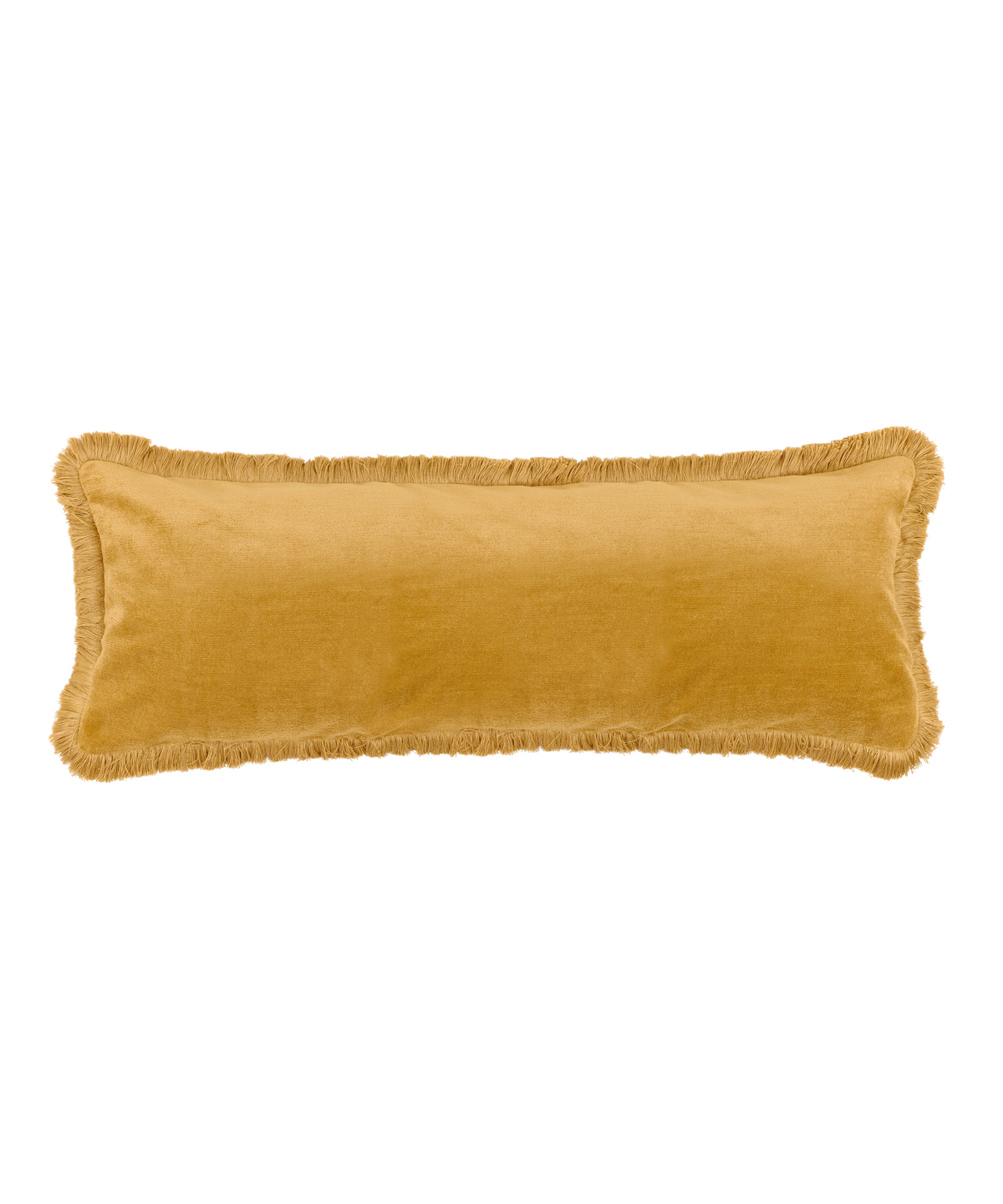 Lola Brushed Fringe Linen Velvet Lumbar Cushion