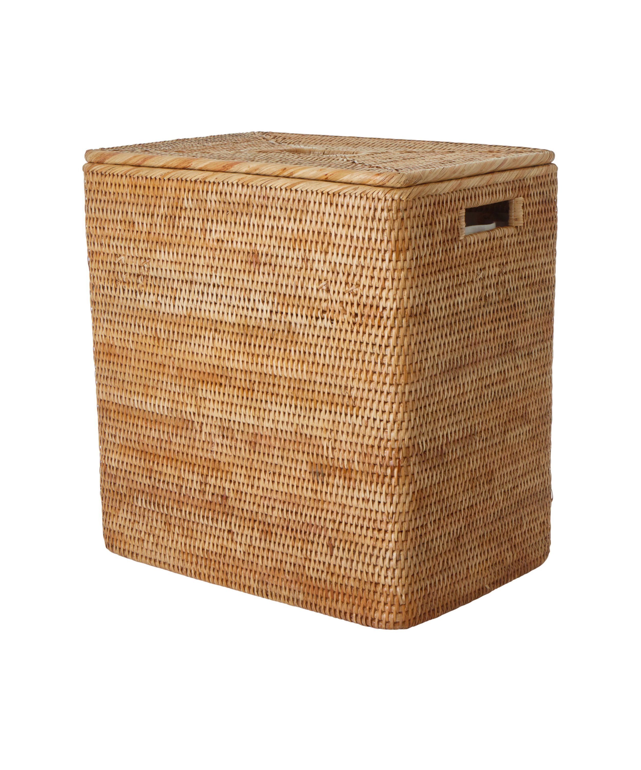 Rattan Rectangular Laundry Basket, Natural