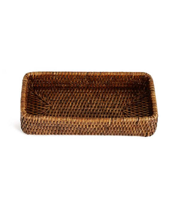 Rattan Vanity Tray, Brown