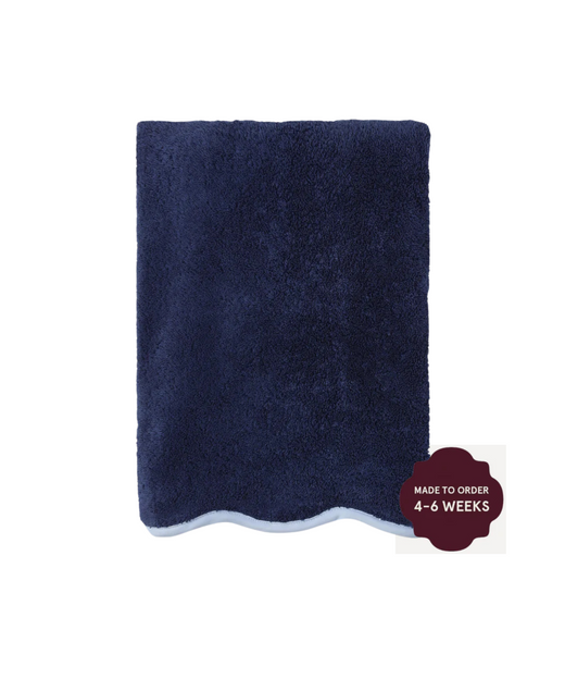 Luxury Egyptian cotton bespoke beige Scallop Bath towel
