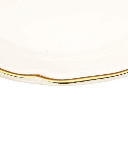 Rebecca Udall Madeleine Gold Border Dinner Plate, Border Detail