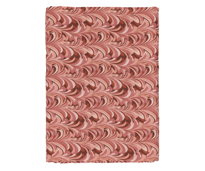 Rebecca Udall, Marble Linen Tablecloth, Pink Burgundy 