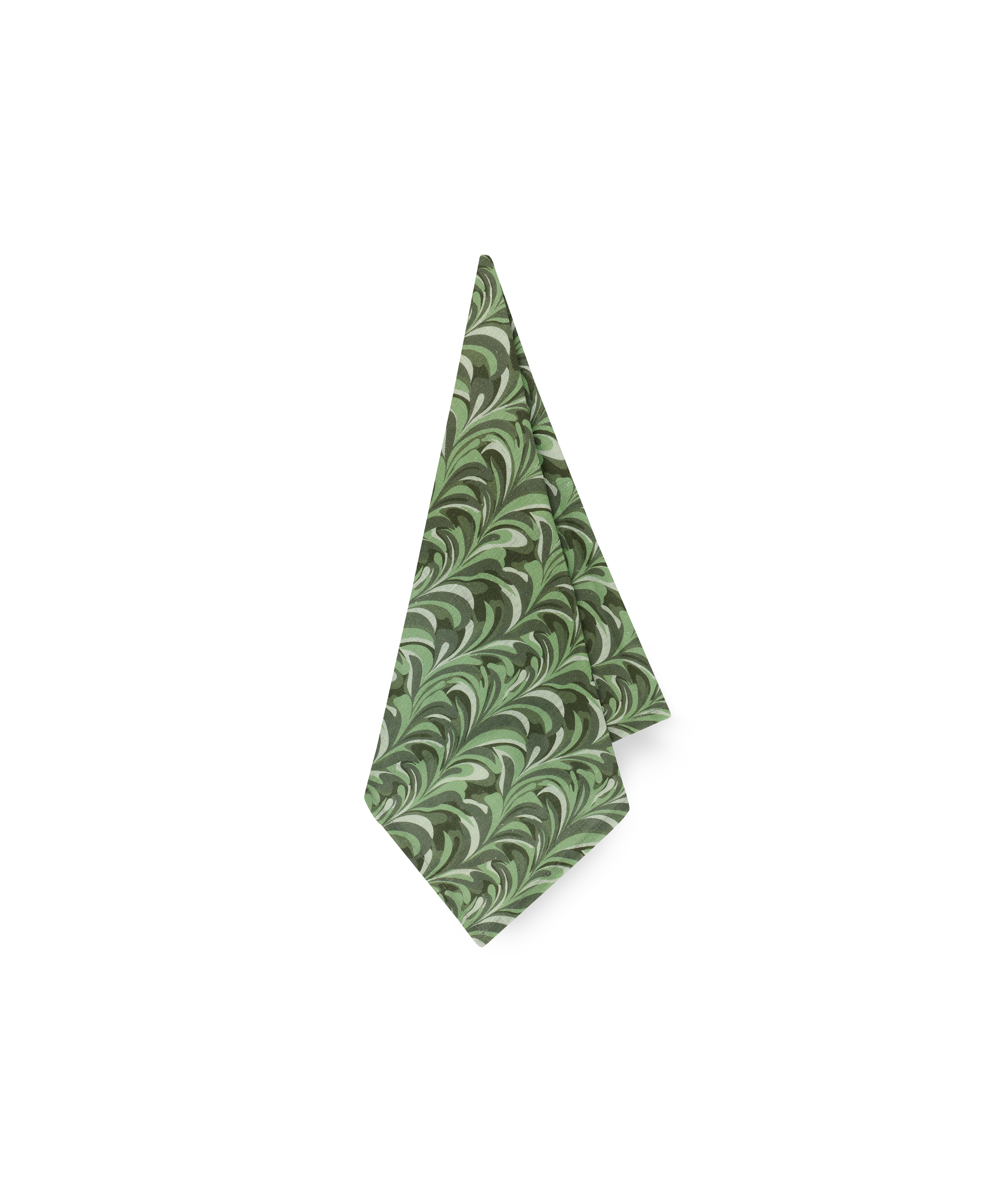 Marble Linen Napkin, Green