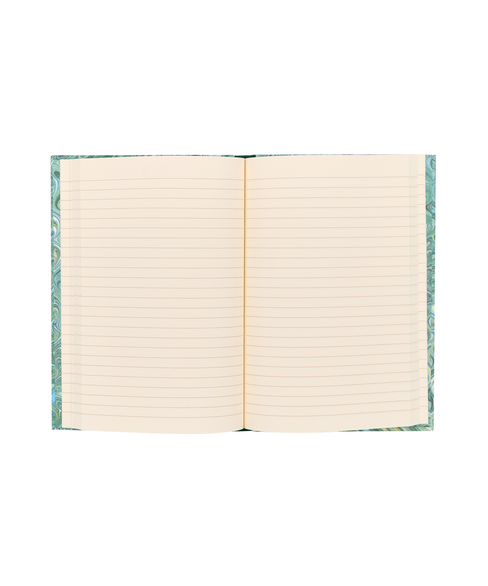 Marbled Notebook, Blue/Green, Lined Paper