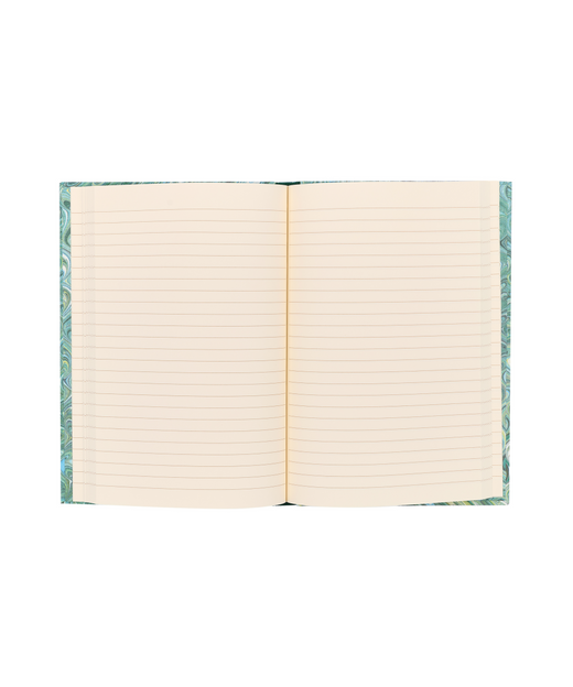 Marbled Notebook, Blue/Green, Lined Paper