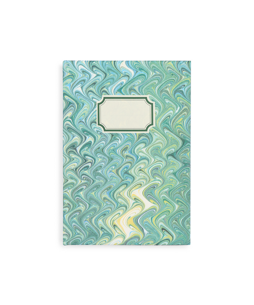 Marbled Notebook, Blue/Green, Cut Out