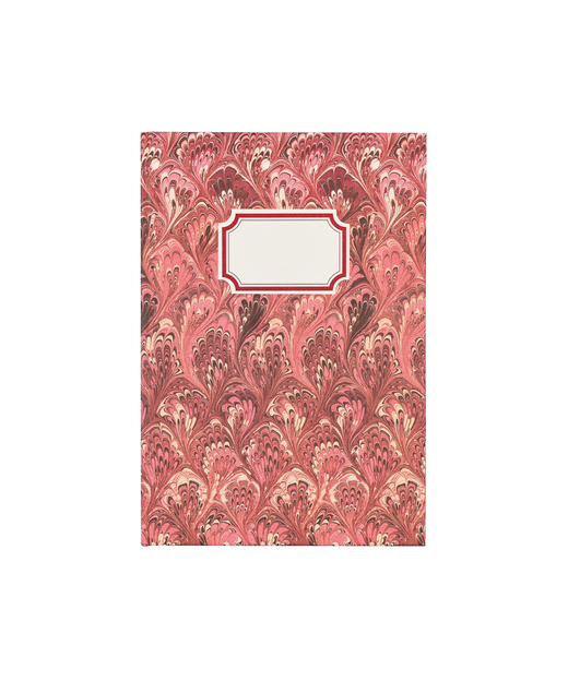 Marbled Notebook, Red/Pink