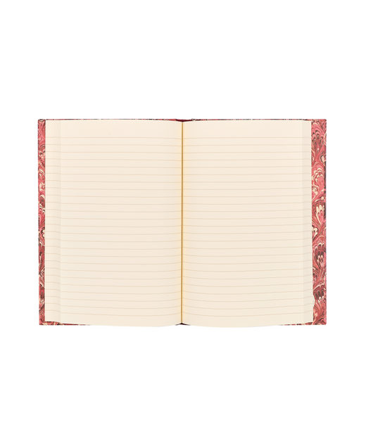 Marbled Notebook, Red/Pink, Lined Paper