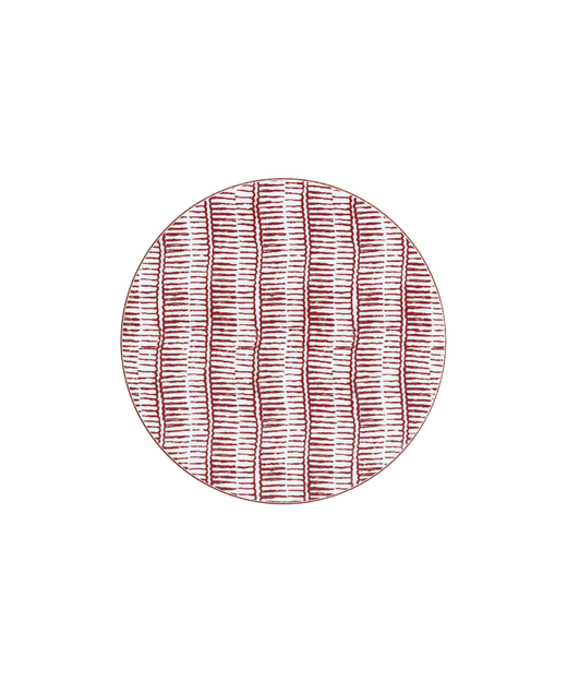 Set of 6 Margot Cork Backed Round Coasters, Burgundy