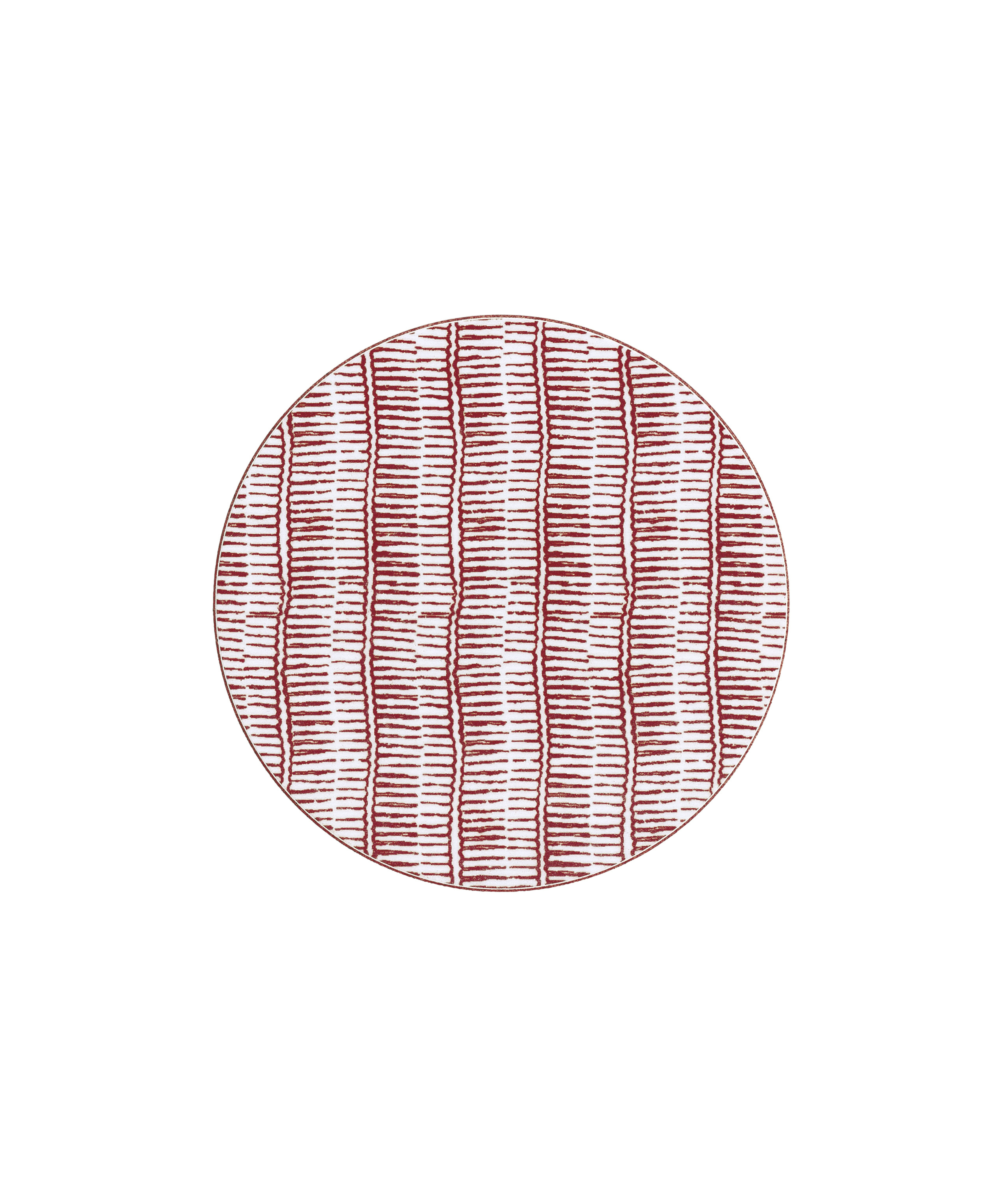 Set of 6 Margot Cork Backed Round Coasters, Burgundy