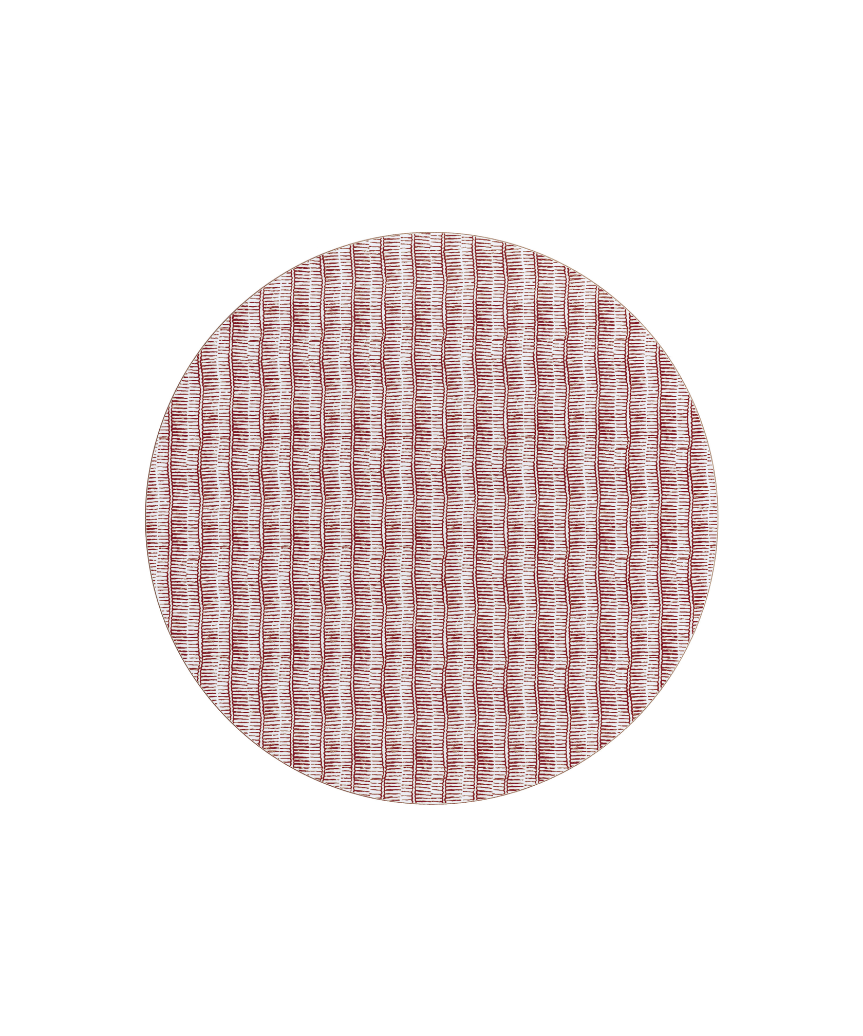 Margot Cork Backed Round Placemat, Burgundy
