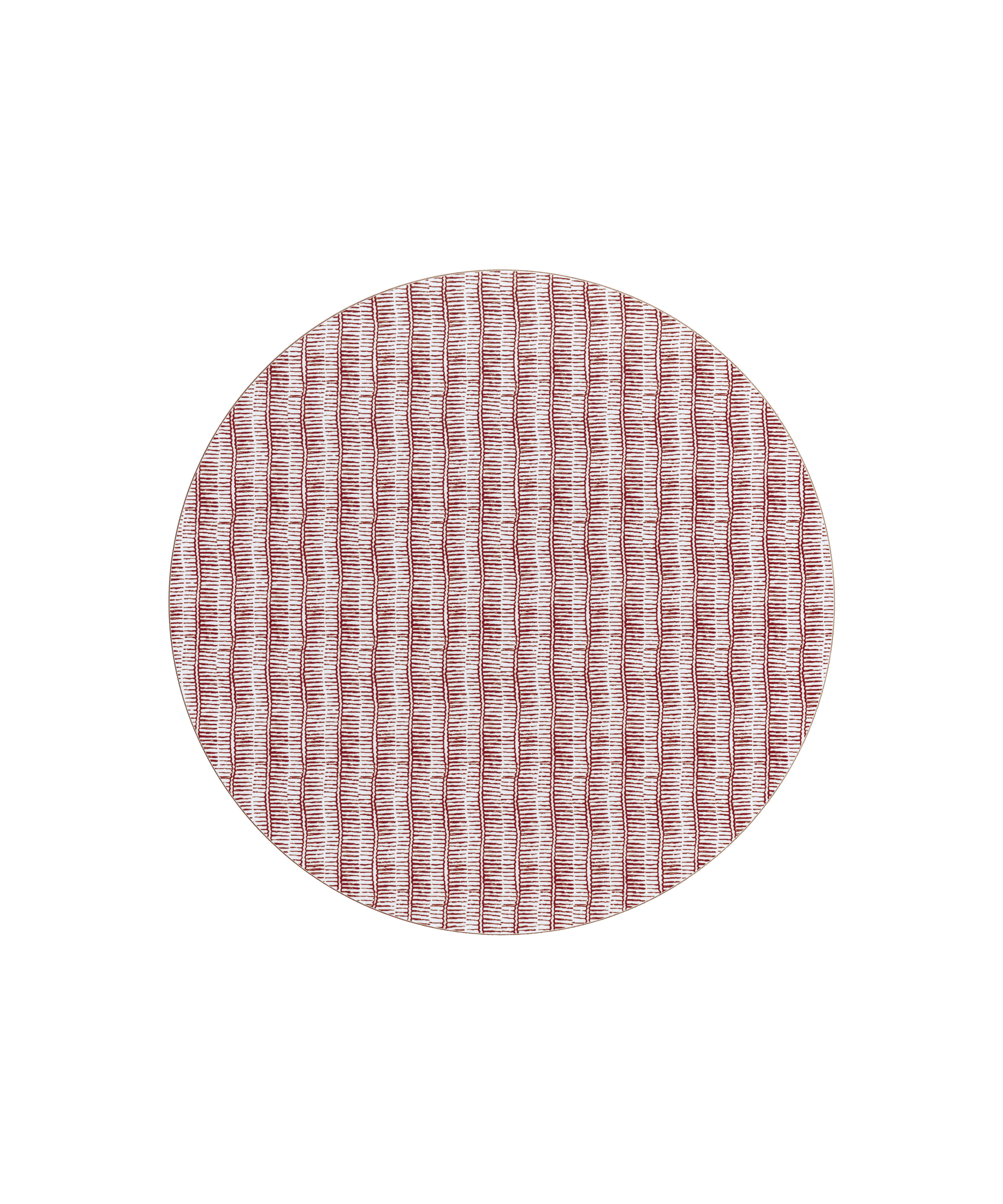 Margot Cork Backed Round Placemat, Burgundy