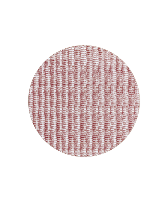 Margot Cork Backed Round Placemat, Burgundy