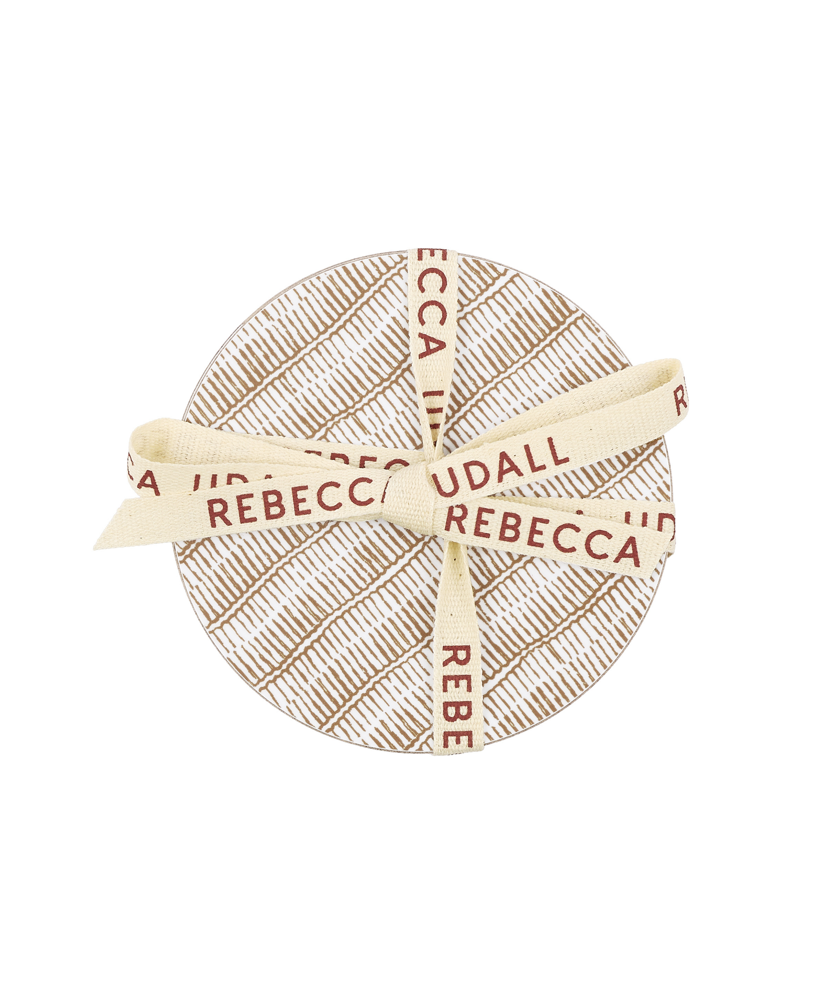 Set of 6 Margot Cork Backed Round Coasters, Nougat